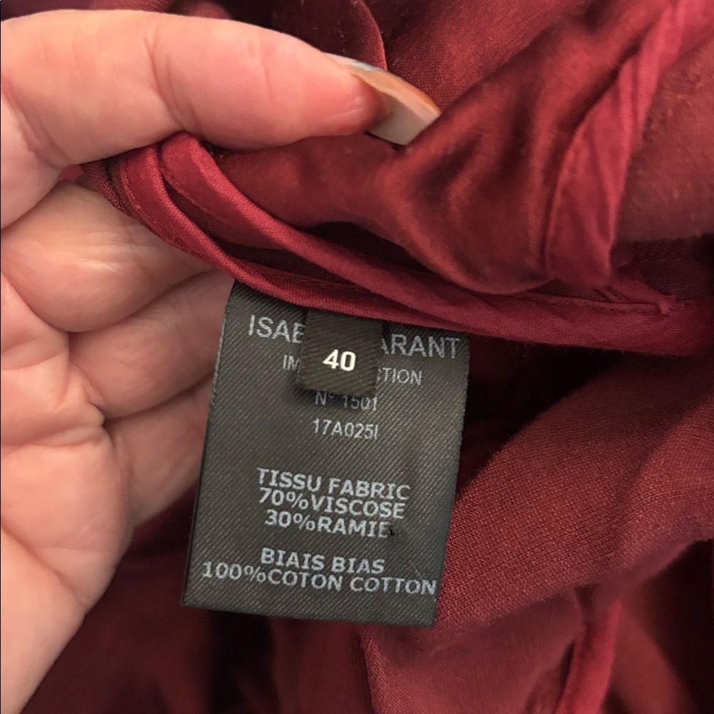 Isabel Marant  Burgundy Dress, US4 - Picture 13 of 14